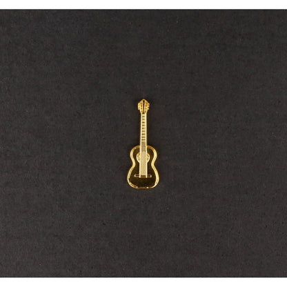 Concert guitar pin, silver-plated or gold-plated