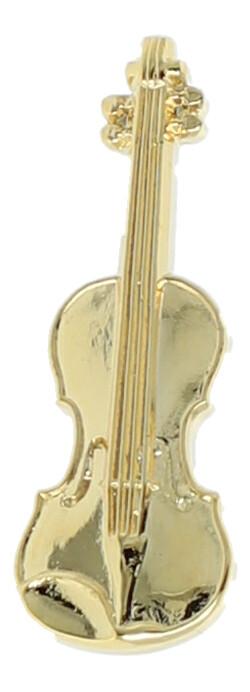 Violin pin, silver-plated or gold-plated