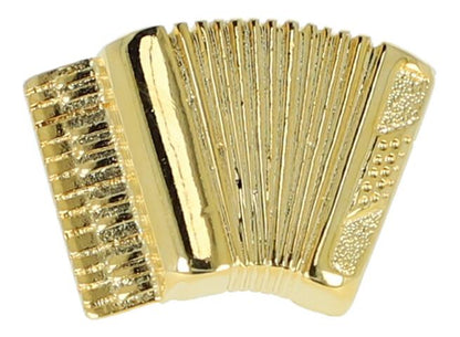 Accordion pin, silver-plated or gold-plated