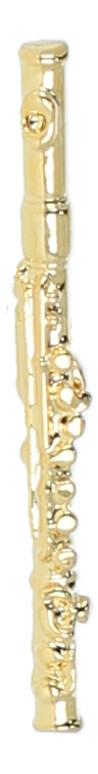 Flute pin, gold-plated