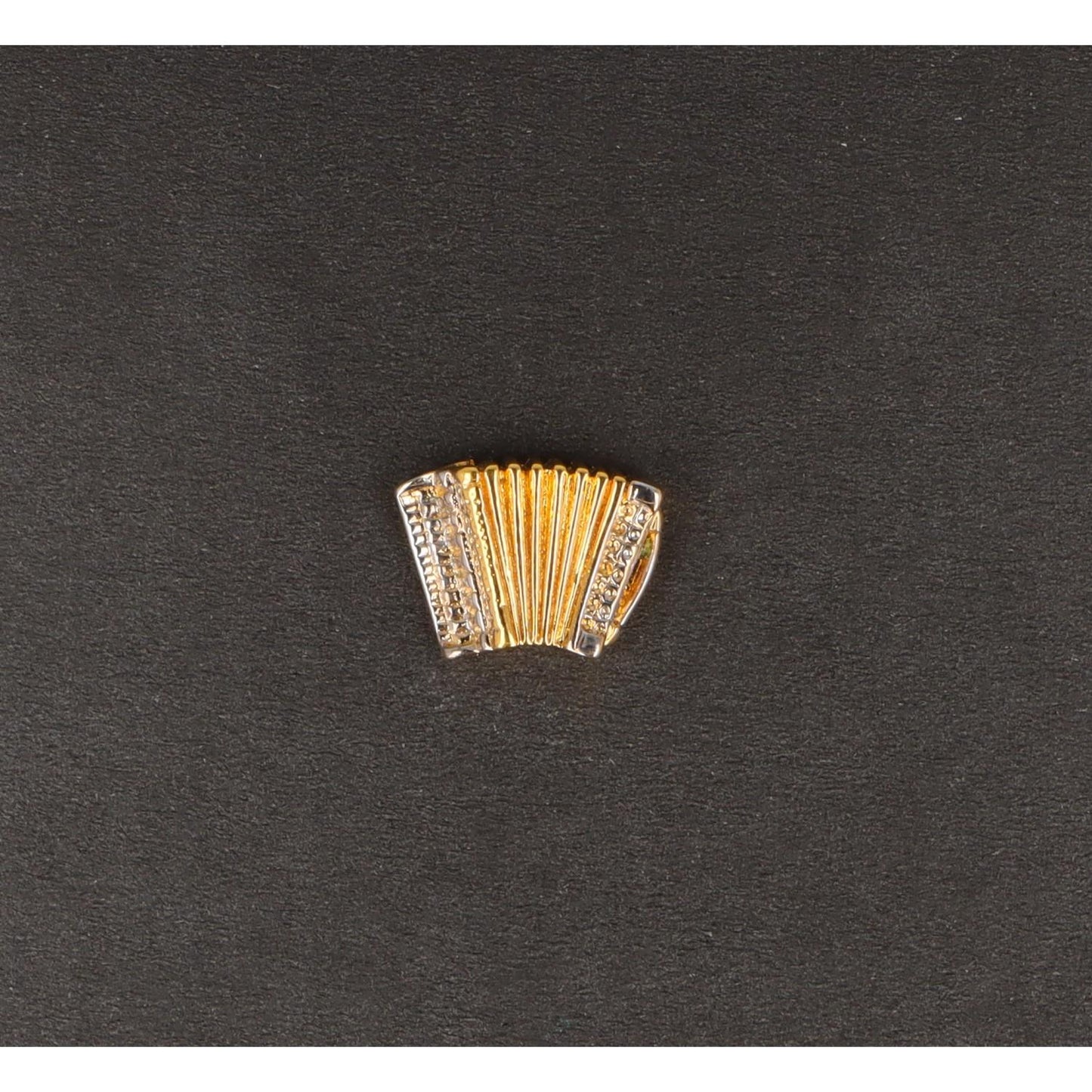 Accordion pin, silver-plated or gold-plated