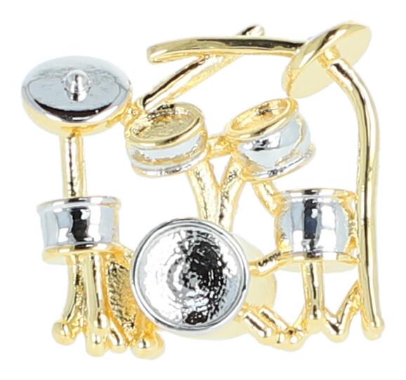 Drum pin, silver-plated or gold-plated