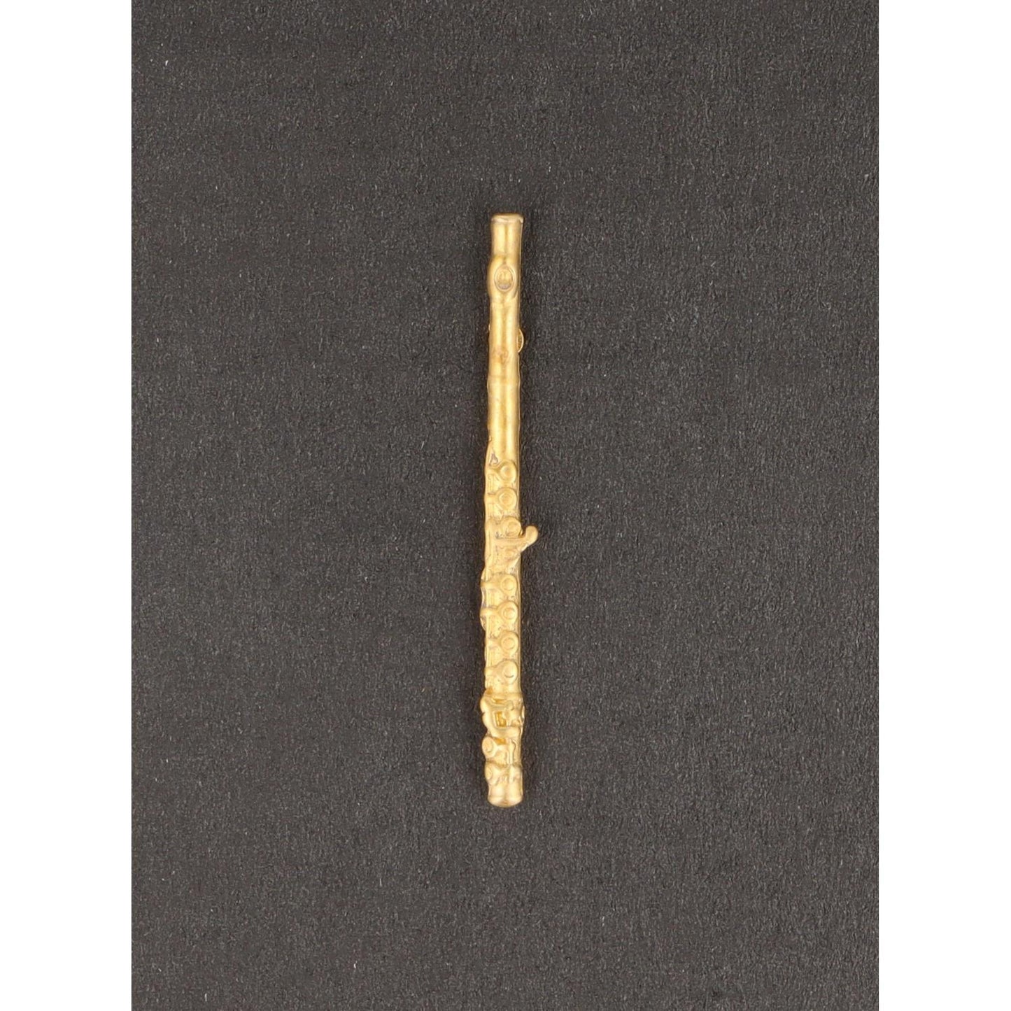 Flute pin, gold-plated