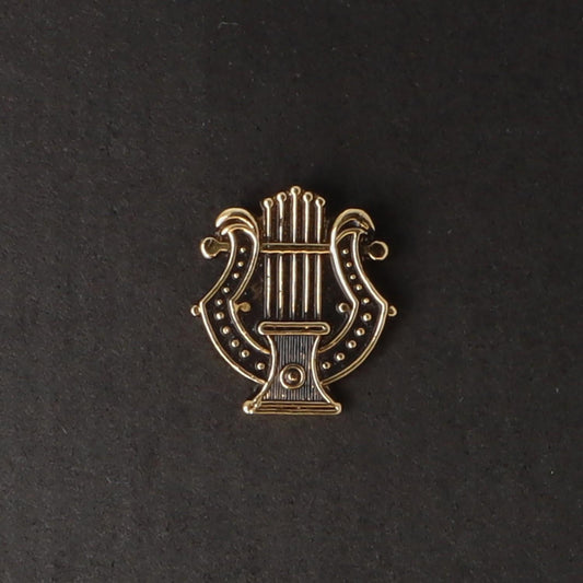 Lyra-Pin dreidimensional, vergoldet