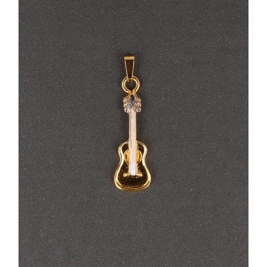 Concert guitar pendant, gold-plated. Without chain