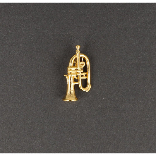 Flugelhorn pendant, gold-plated, without chain