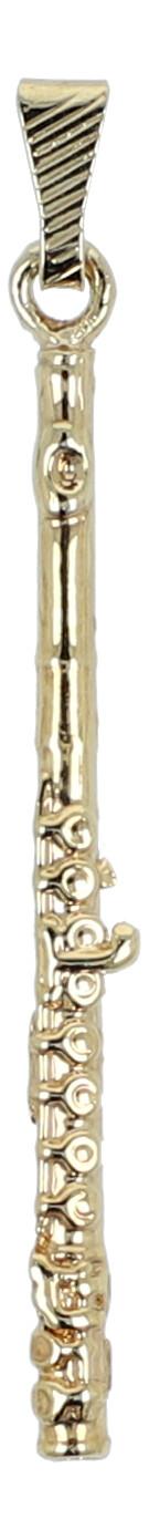 Flute pendant, without chain, silver-plated or gold-plated