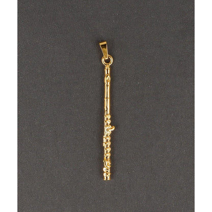 Flute pendant, without chain, silver-plated or gold-plated