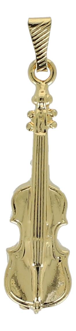 Cello pendant, gold-plated, without chain