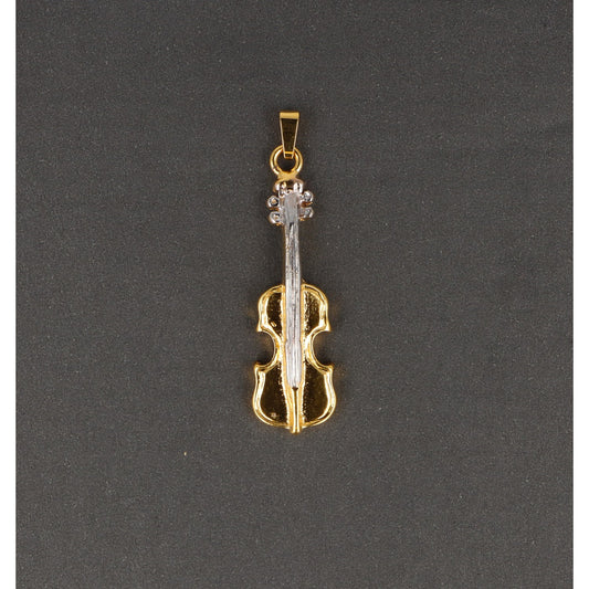 Cello pendant, gold-plated, without chain