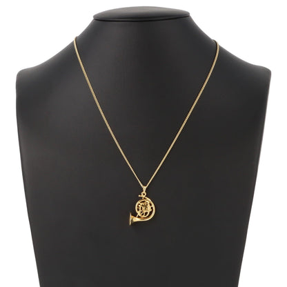 Horn-Anhänger, mit Kette, versilbert oder vergoldet