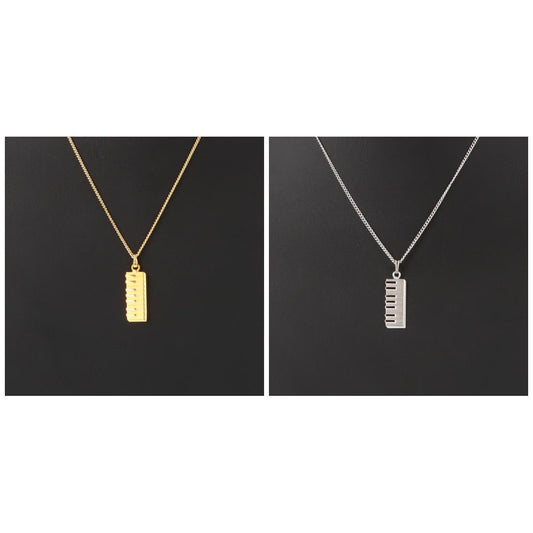 Keyboard-Anhänger, mit Kette, versilbert oder vergoldet