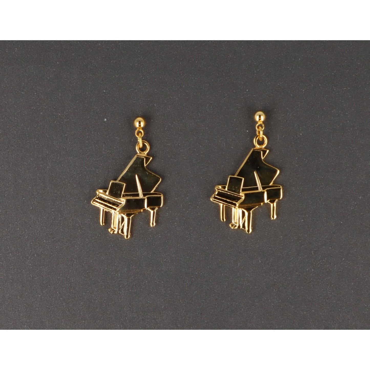 Piano earrings, silver-plated or gold-plated