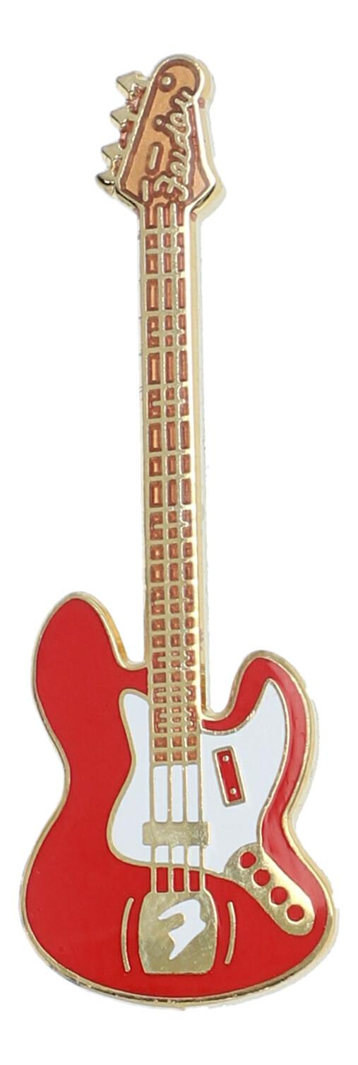 Red electric guitar pin