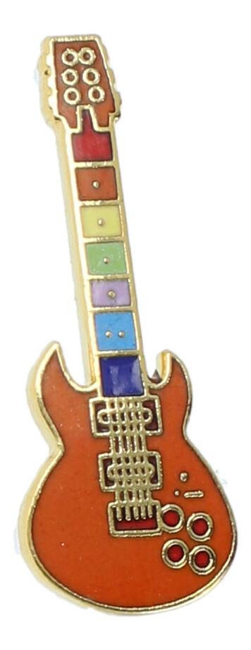 electric guitar pin, colorful