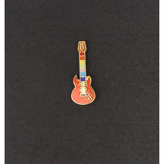 electric guitar pin, colorful