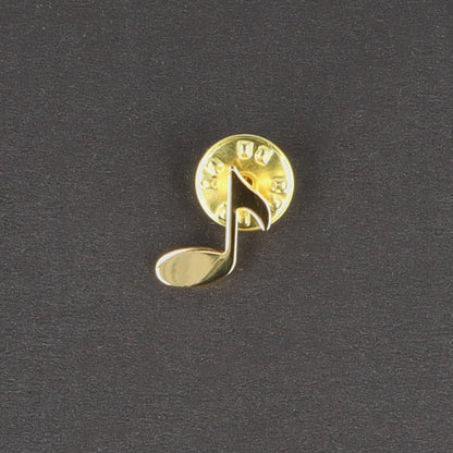 Pin gold-plated, eighth note or sixteenth note