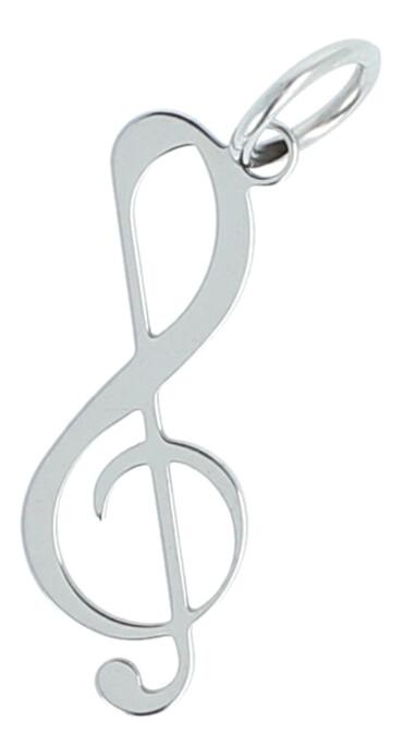 Stainless steel pendant with various instruments or music clefs