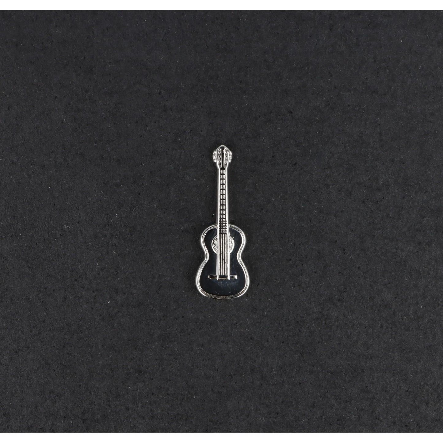 Concert guitar pin, silver-plated or gold-plated