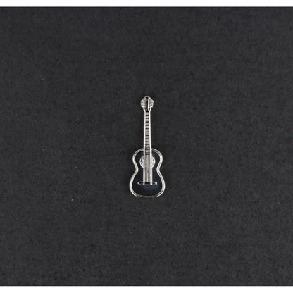 Concert guitar pin, silver-plated or gold-plated