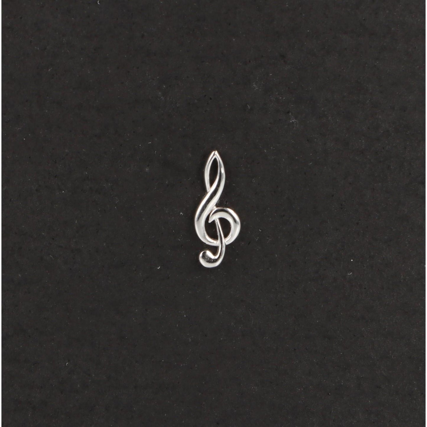 Violinschlüssel-Pin, versilbert