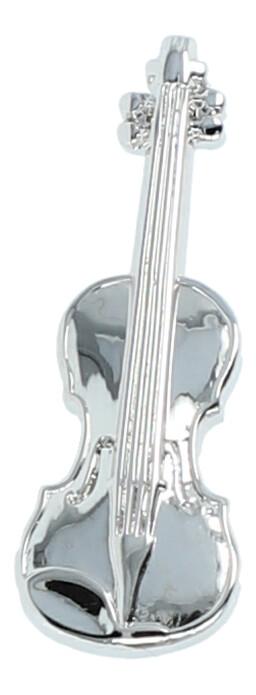 Violin pin, silver-plated or gold-plated