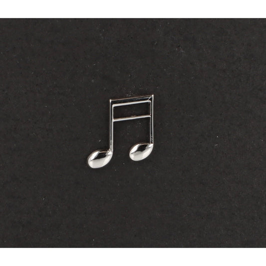 16th note pin, sixteenth note, silver-plated or gold-plated