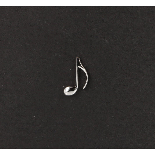 Achtelnote-Pin, versilbert