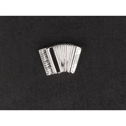 Accordion pin, silver-plated or gold-plated