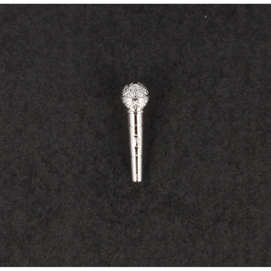 Microphone pin, silver-plated or gold-plated