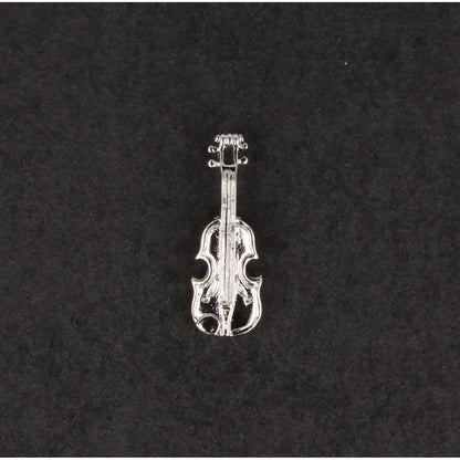 Violin pin, silver-plated or gold-plated