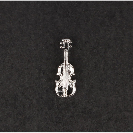 Violin pin, silver-plated or gold-plated