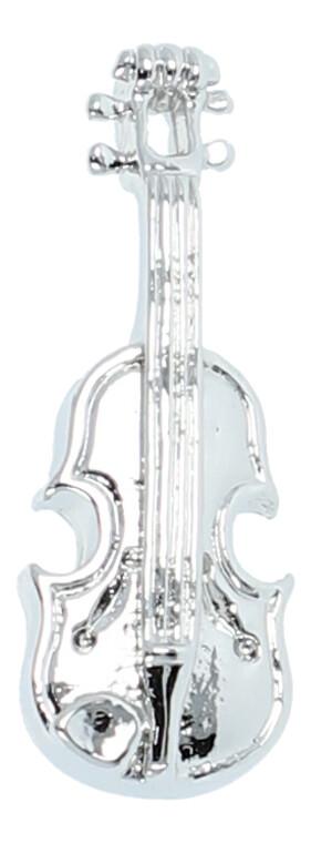 Violin pin, silver-plated or gold-plated