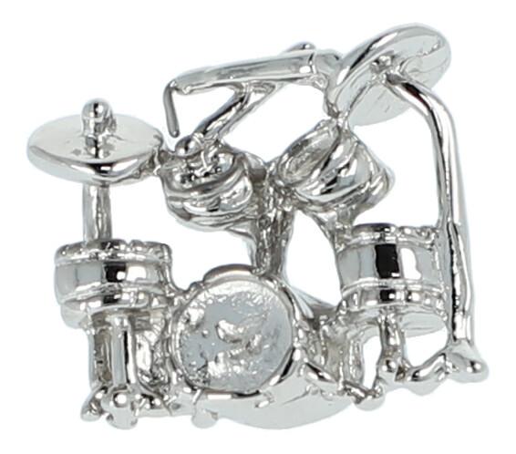 Drum pin, silver-plated or gold-plated