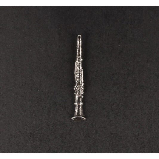 clarinet pin, black/silver