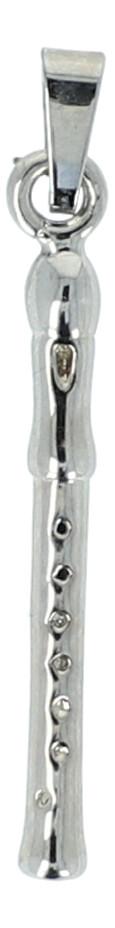 recorder pendant, without chain, silver-plated or gold-plated