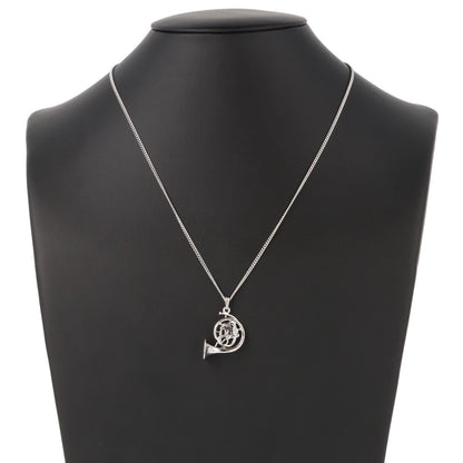 Horn-Anhänger, mit Kette, versilbert oder vergoldet