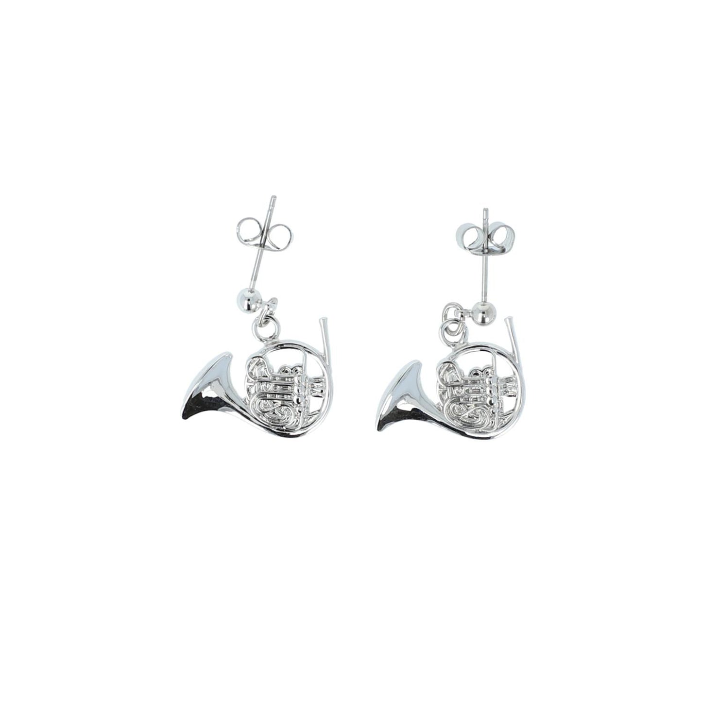 Horn earrings, silver-plated or gold-plated