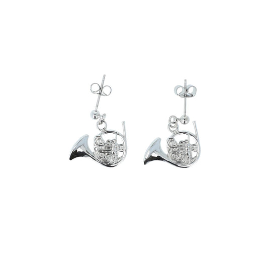 Horn earrings, silver-plated or gold-plated