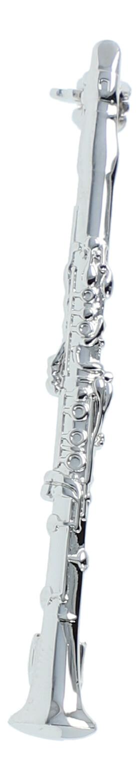 Instrument brooch, various designs, silver-plated