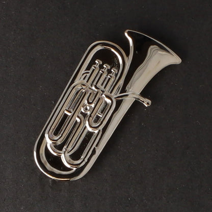 Instrumenten-Brosche, verschiedene Ausführungen, versilbert