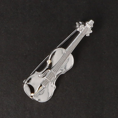 Instrumenten-Brosche, verschiedene Ausführungen, versilbert