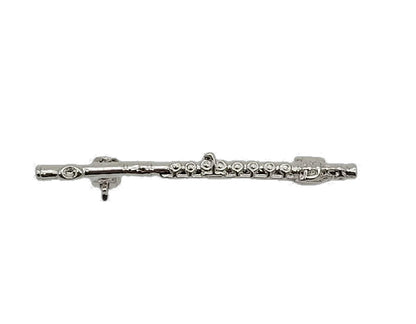 Brooch silver-plated or gold-plated, clarinet or flute