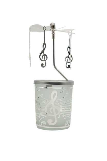 Lantern glass carousel "Eine kleine Nachtmusik" and treble clef pendants