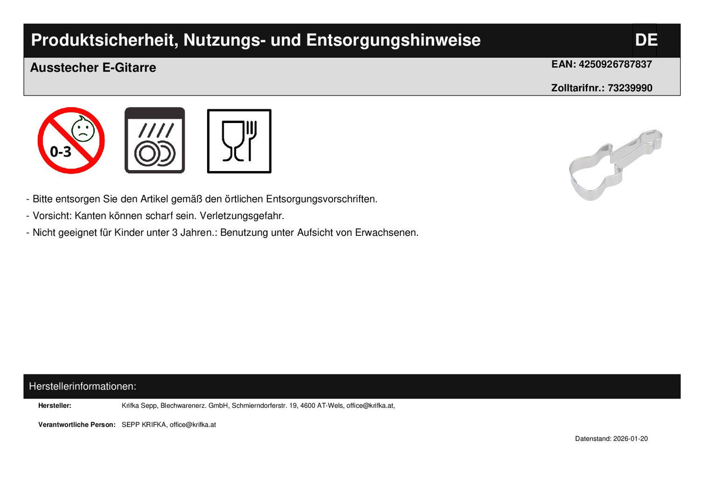 Ausstecher E-Gitarre