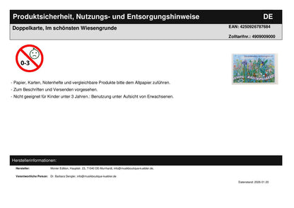 Doppelkarte, Im schönsten Wiesengrunde