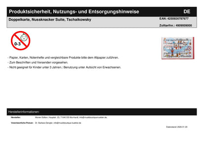 Doppelkarte, Nussknacker Suite, Tschaikowsky