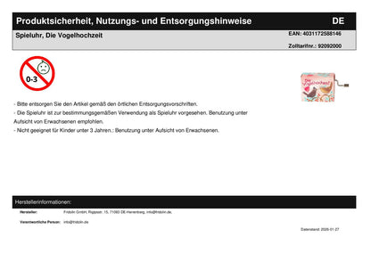 Spieluhr, Die Vogelhochzeit