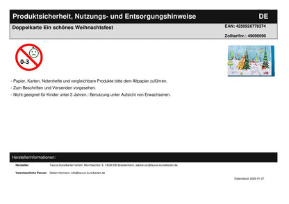 Doppelkarte Ein schönes Weihnachtsfest