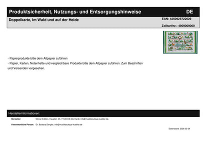 Doppelkarte, Im Wald und auf der Heide